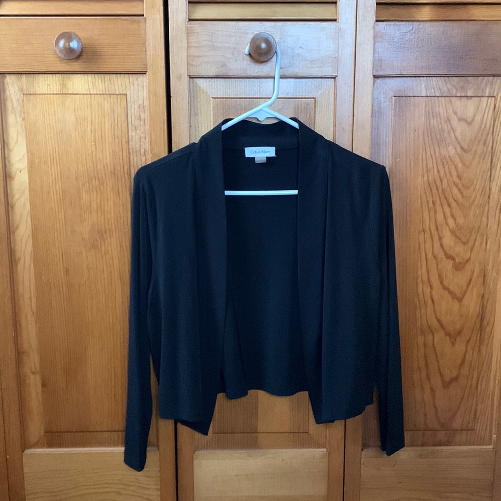 EUC Calvin Klein cropped open cardigan